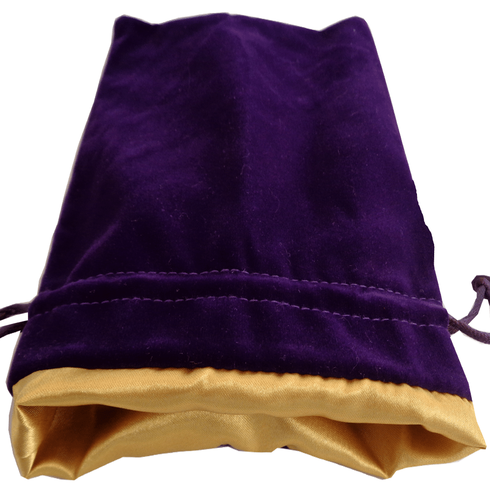 MDG Small Dice Bag Purple Velvet w/ Gold Satin image 0